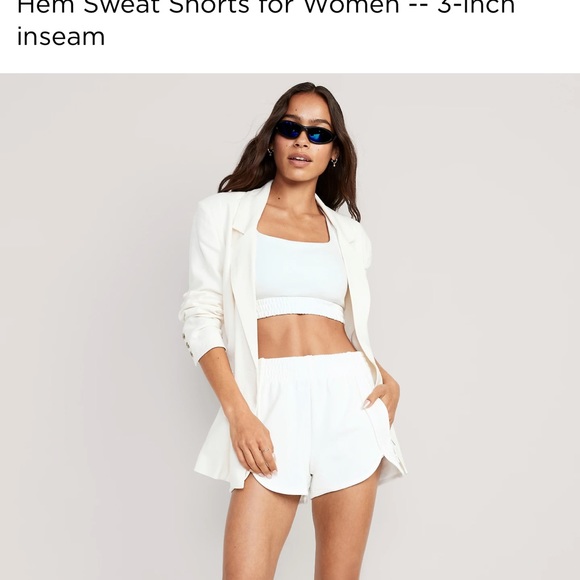 NWT OLD NAVY High-Waisted Dynamic Fleece Dolphin-Hem Sweat Shorts3-inch : Mag - Picture 3 of 5